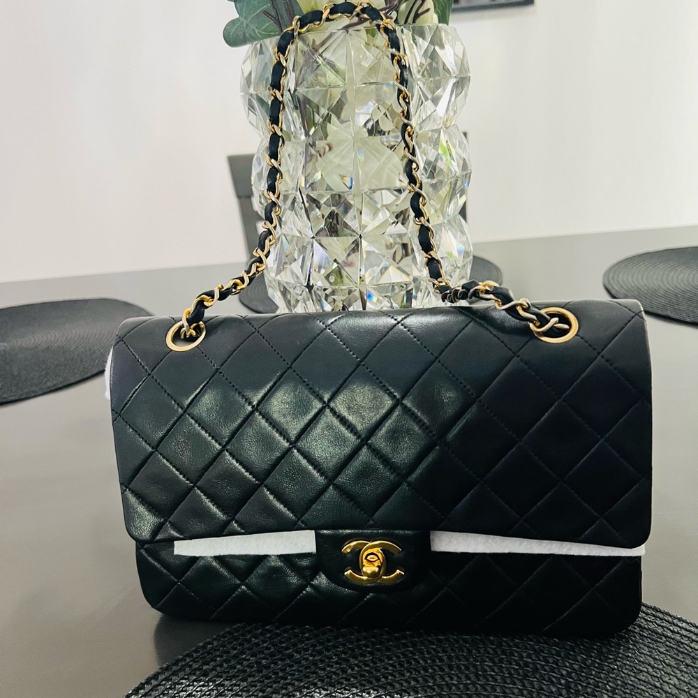 CHANEL Black Quilted Shoulder Bag